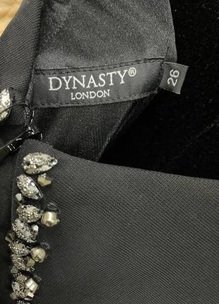 Черное длинное вечернее платье europa дорогого бренда dynasty london большого 26 размера9 фото