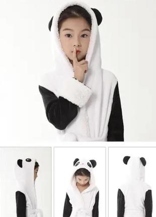 Халат для дітей панда весела кігурумі р.  90,100.110,120,130,140