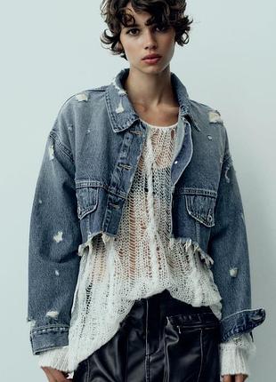 Джинсова куртка zara