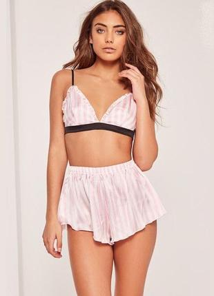 Сатиновый бралет missguided pyjama bralette - xs-s1 фото