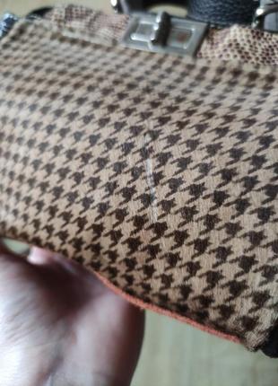 Шикарная женская маленькая кожаная сумочка genuine leather, made in italy..10 фото