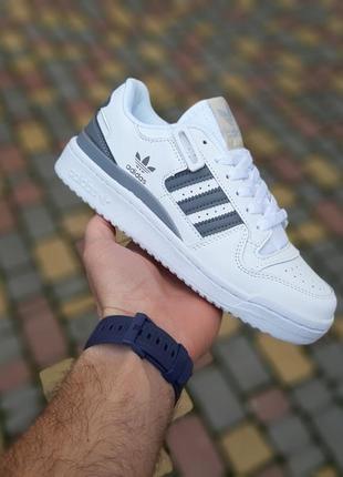 Женские кожаные кроссовки на весну в стиле adidas forum low  🆕 адидас форум