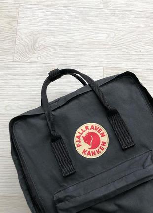 Оригинальный рюкзак, сумка fjallraven kanken classic unisex backpack black портфель3 фото