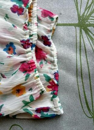 Невесомая короткая шифоновая блуза с рюшами рукав 3/4 р. xl - xxxl - нюанс , от mystify5 фото