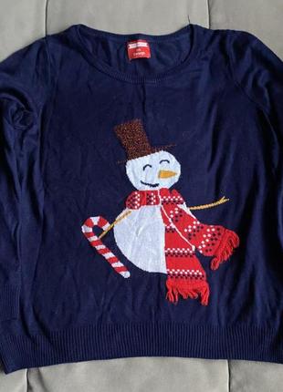 Святковий светр, кофта, новорічний принт george1 фото