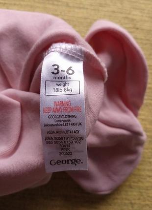 Боди с длинными рукавами born 2023 george 3-6m