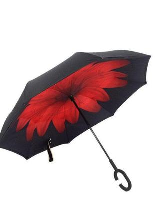 Двойная ткань зонта не ломается не деформируется обратная сборка зонт цветок up-brella...