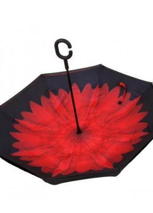 Двойная ткань зонта не ломается не деформируется обратная сборка зонт цветок up-brella...