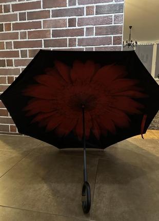 Двойная ткань зонта не ломается не деформируется обратная сборка зонт цветок up-brella...
