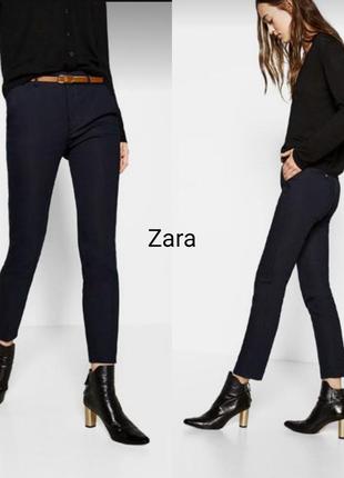 Чорні брюки zara слім фіт