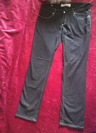 Чорні джинси з бежевою рядком італія батал