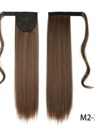 Шиньон, накладне синтетичне волосся, хвостик 56 см, русявий колiр