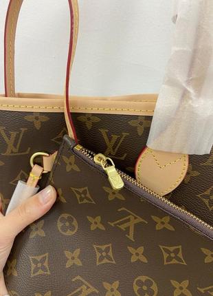 Женская сумка louis vuitton neverfull mm monogram canvas5 фото