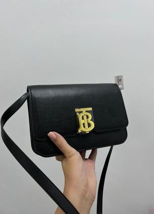 Женская сумка burberry calfskin mini tb bag black5 фото