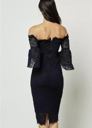 Розпродаж сукня hope & ivy міді ажурне мереживне asos з вишивкою8 фото