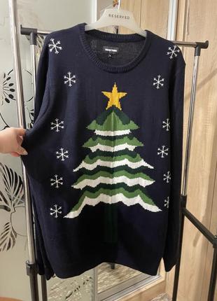 Чоловічий новорічний светр 50-52 розмір