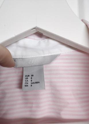 Ніжно рожева приталена сорочка в смужку h&m
