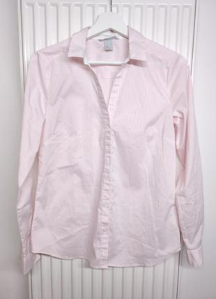 Ніжно рожева приталена сорочка в смужку h&amp;m6 фото