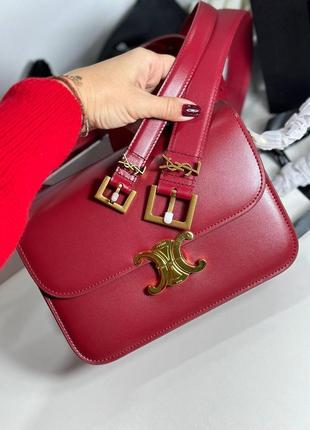 Ремень женский кожаный красный брендовый в стиле ysl люкс8 фото