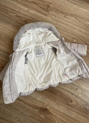 Теплая куртка для девочки 9-12, 74-80 размер2 фото