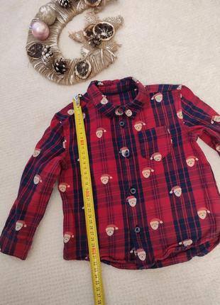 Новогодняя рубашка для мальчика санта. сорочка на мальчика