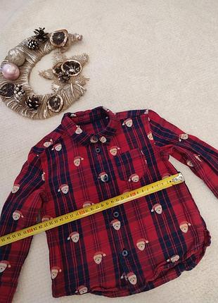 Новогодняя рубашка для мальчика санта. сорочка на мальчика