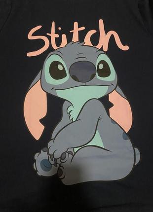 Яркая стильная футболка с принтом stitch, стиль2 фото