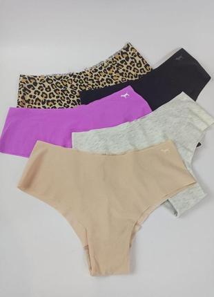 Безшовні трусики victorias secret комплектація от 2-х штук pink оригінал на подарунок3 фото
