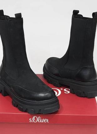 Шкіряні демісезонні черевики від німецького виробника s.oliver - 403 фото