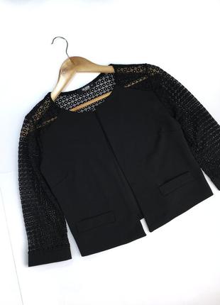 Женский пиджак чёрный болеро женское жакет куртка кардиган