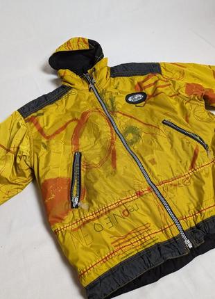 Винтажная зимняя куртка luhta. желтая, теплая куртка. vintage4 фото