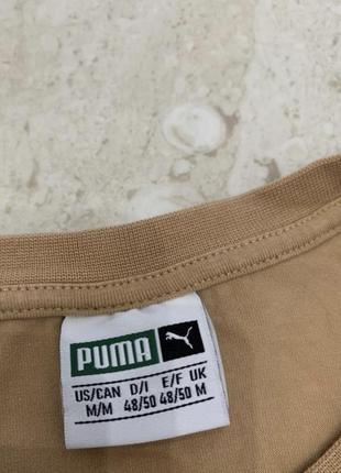 Футболка puma бежевая оригинал женская4 фото