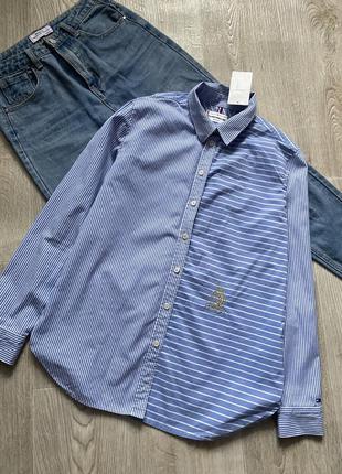 Tommy hilfiger женская рубашка свободного кроя, рубашка оверсайз, сорочка оверсайз, блузка, блуза