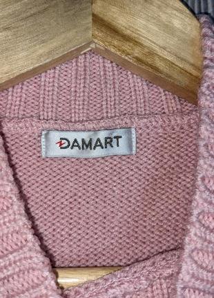 Рожевий светр зі сніжинкою під горло damart #22426 фото