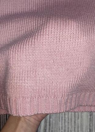 Рожевий светр зі сніжинкою під горло damart #22425 фото