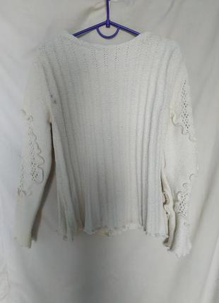 Теплый белый свитер2 фото
