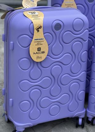 Качественный чемодан из полипропилен,модель 376,прорезиненный,надежная,колеса 360,кодовый замок,туреченя4 фото