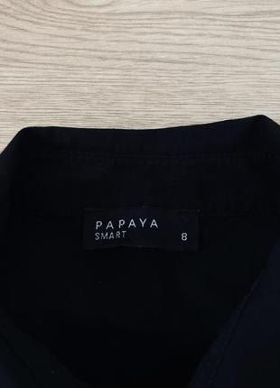 Черная приталенная рубашка papaya3 фото