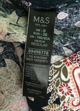 Стильное натуральное льняное прямое платье marks&spencer /лён4 фото