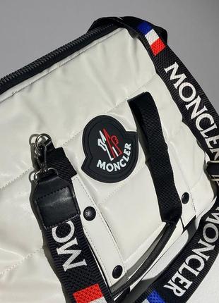 Сумка спортивная в стиле moncler puff white3 фото