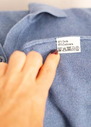 Базовий светр поло бренду adagio, шовк + кашемір5 фото