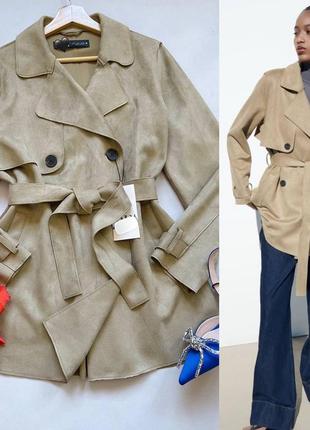 Пальто тренч zara
