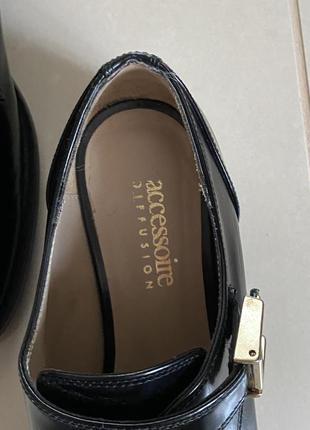 Туфли кожаные монки женские дорогой бренд accessoire diffusion размер 383 фото