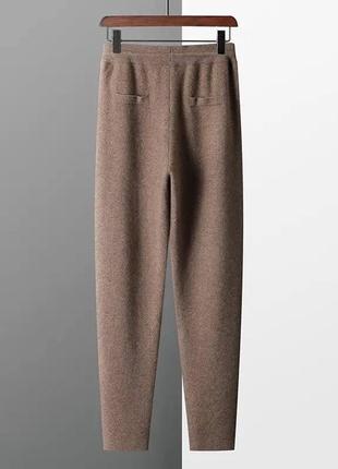 Брюки брюки теплые двухсторонняя ангора цвет: беж-мокко,серый-графит