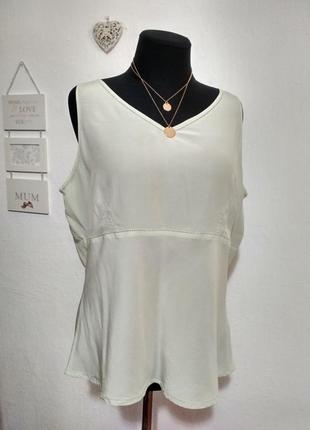 Фирменная шелковая мятная майка блузка 100% шёлк натуральний шовк!!!2 фото