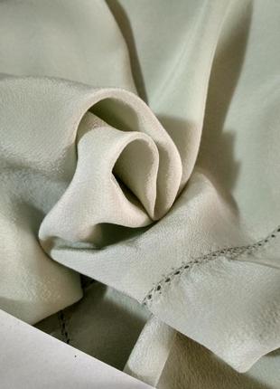Фирменная шелковая мятная майка блузка 100% шёлк натуральний шовк!!!5 фото