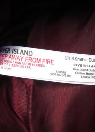 Теплая куртка парка river island со съёмным мехом на капюшоне4 фото