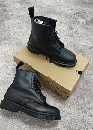 Dr.martens 1460 mono black доктор мартинс ботинки кожа Ангия