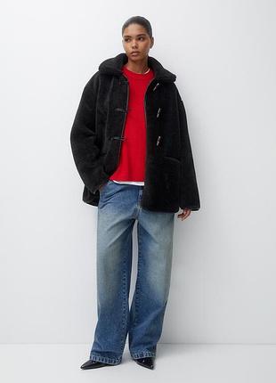 Куртка пальто тедди pull & bear 7752307