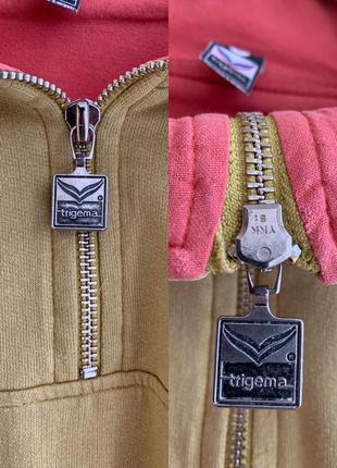 Винтажный пуловер свитшот с высокой горловиной на застежке trigema sport collection винтаж 70х 80х made in west germany adidas puma m l8 фото